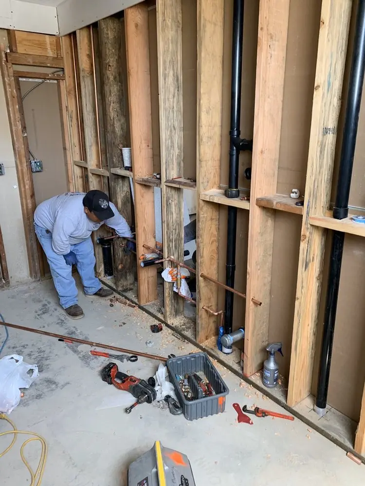 Commercial rough-in plumbing for Water Heater Replacement in Deep Ellum